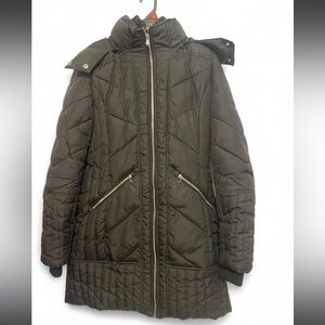 Celsius Puffer Coat with Fur Hood M